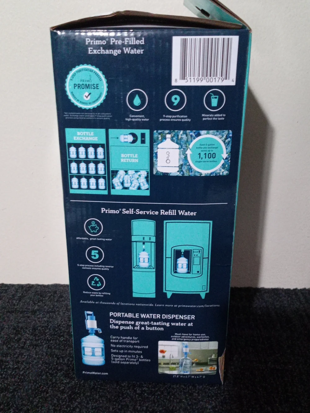 Primo Portable Water Dispenser - Teal/Blue